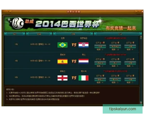 世界杯胜负竞猜攻略解析 轻松把握赛事走势 赢取丰厚奖金